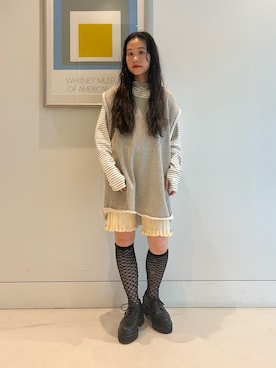 「アイテム（ソックス/靴下）」を使った、黒田 彩乃さん（レディース・153cm・30代）の夏コーディネート