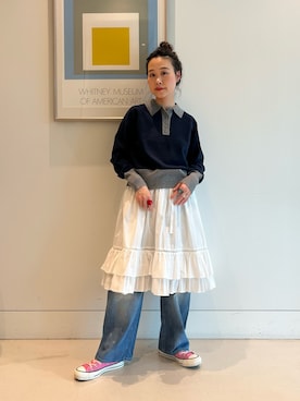 「BEAMS BOY（ビームスボーイ）のアイテム」を使った、黒田 彩乃さん（レディース・153cm）の夏コーディネート