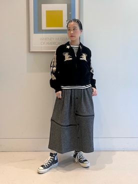 「BEAMS BOY（ビームスボーイ）のアイテム」を使った、黒田 彩乃さん（レディース・153cm）の秋コーディネート