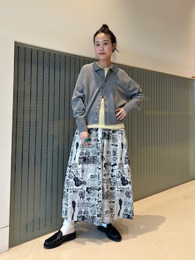 「BINDU（ビンドゥー）のアイテム」を使った、黒田 彩乃さん（レディース・153cm）の冬コーディネート