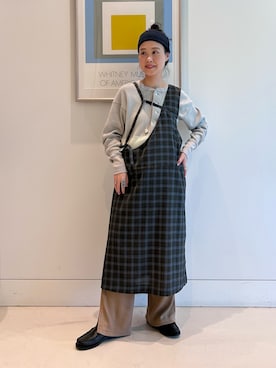 「BEAMS BOY（ビームスボーイ）のアイテム」を使った、黒田 彩乃さん（レディース・153cm）の秋コーディネート