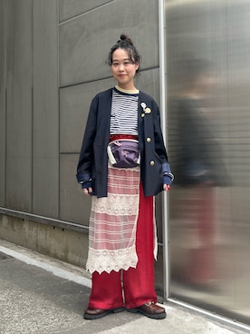 黒田 彩乃さん（レディース・153cm）の春コーディネート