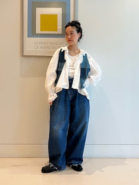 「アイテム（デニムパンツ）」を使った、黒田 彩乃さん（レディース・153cm・30代）の夏コーディネート