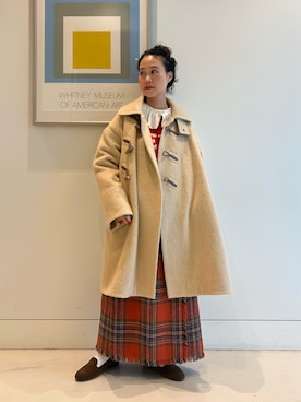 「アイテム（ドレスシューズ）」を使った、黒田 彩乃さん（レディース・153cm）の秋コーディネート