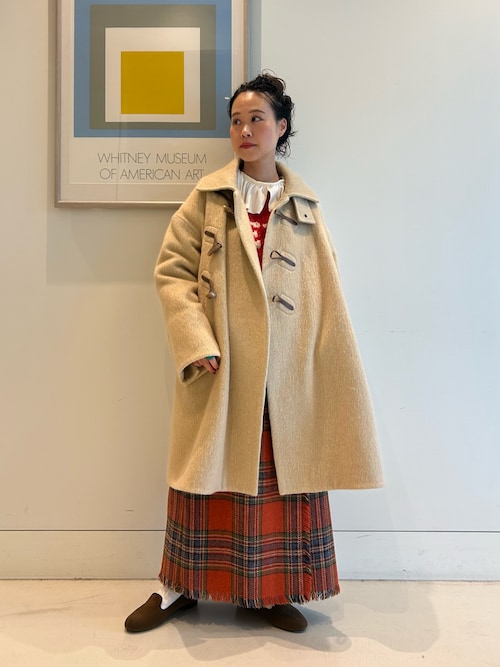 BEAMS BOY ハリスツイード ダッフルコート BEAMS WOMEN黒田 彩乃さんの