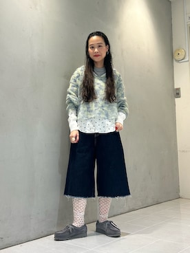「アイテム（レッグウェア）」を使った、黒田 彩乃さん（レディース・153cm）の秋コーディネート