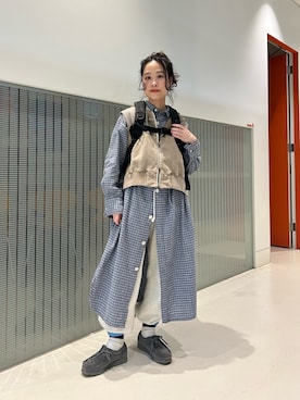 「アイテム（レッグウェア）」を使った、黒田 彩乃さん（レディース・153cm）の秋コーディネート