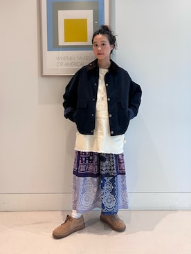 「BEAMS BOY（ビームスボーイ）のアイテム」を使った、黒田 彩乃さん（レディース・153cm）の秋コーディネート