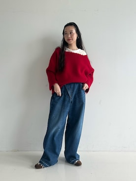 「Lee（リー）のアイテム」を使った、黒田 彩乃さん（レディース・153cm）の夏コーディネート