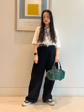 「アイテム（ショルダーバッグ）」を使った、黒田 彩乃さん（レディース・153cm・30代）の夏コーディネート