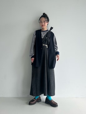 黒田 彩乃さん(レディース・153cm)の冬コーディネート