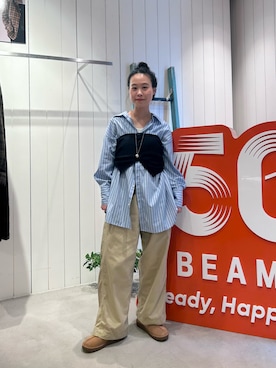 「BEAMS BOY（ビームスボーイ）のアイテム」を使った、黒田 彩乃さん（レディース・153cm）の秋コーディネート