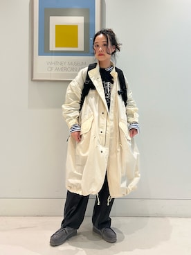 「アイテム（ジャケット/アウター）」を使った、黒田 彩乃さん（レディース・153cm）の秋コーディネート