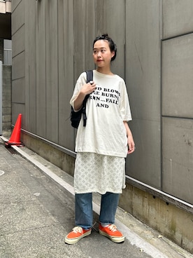 「BEAMS BOY（ビームスボーイ）のアイテム」を使った、黒田 彩乃さん（レディース・153cm）の夏コーディネート