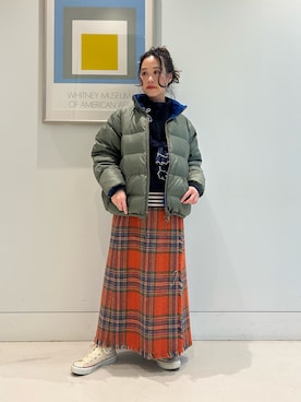 「アイテム（ジャケット/アウター）」を使った、黒田 彩乃さん（レディース・153cm）の秋コーディネート