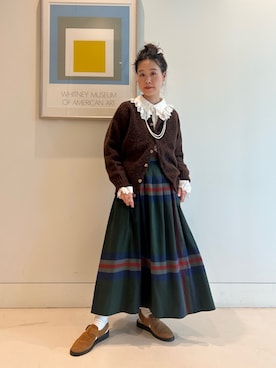 「アイテム（スカート）」を使った、黒田 彩乃さん（レディース・153cm・30代）の夏コーディネート