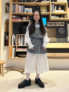 「BEAMS BOY（ビームスボーイ）のアイテム（ワンピース/ドレス）」を使った、黒田 彩乃さん（レディース・153cm）の夏コーディネート