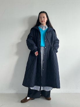 「アイテム（ジャケット/アウター）」を使った、黒田 彩乃さん（レディース・153cm）の秋コーディネート