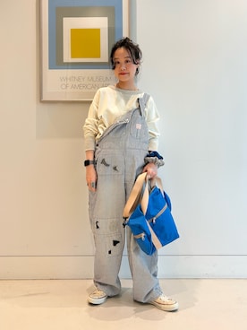 「アイテム（オールインワン・サロペット）」を使った、黒田 彩乃さん（レディース・153cm・30代）の夏コーディネート