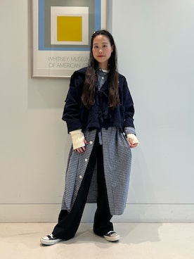 「アイテム（ジャケット/アウター）」を使った、黒田 彩乃さん（レディース・153cm）の秋コーディネート