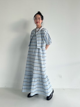 「BEAMS BOY（ビームスボーイ）のアイテム（ワンピース/ドレス）」を使った、黒田 彩乃さん（レディース・153cm）の春コーディネート
