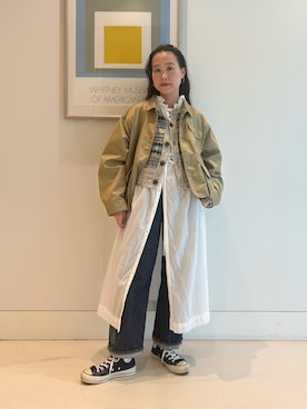 「アイテム（ジャケット/アウター）」を使った、黒田 彩乃さん（レディース・153cm・30代）の夏コーディネート