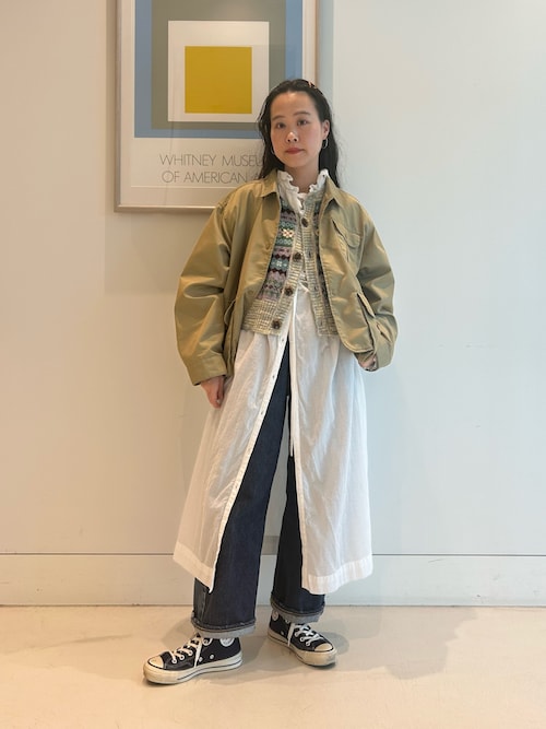 BEAMS BOY/シャンブレー ギャバ ショート フィッシング ジャケット BEAMS WOMEN｜シャンブレー ギャバ ショート フィッシング