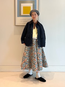 「Barbour（バブアー）のアイテム」を使った、黒田 彩乃さん（レディース・153cm）の夏コーディネート