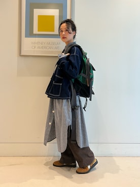 「アイテム（デニムジャケット）」を使った、黒田 彩乃さん（レディース・153cm・30代）の夏コーディネート