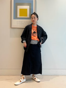 「アイテム（スカート）」を使った、黒田 彩乃さん（レディース・153cm・30代）の冬コーディネート