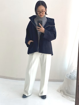 「骨格ナチュラル」｜あやぱんさん（レディース・157cm）の冬コーディネート