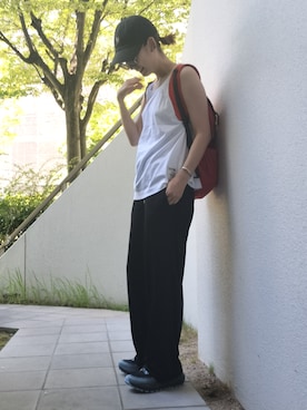 「アイテム（スウェットパンツ）」を使った、あやぱんさん（骨格ナチュラル・レディース・157cm）の夏コーディネート