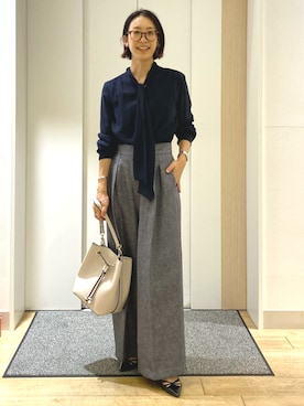 「アイテム（フォーマルスーツ/小物）」を使った、あやぱんさん（レディース・157cm）の冬コーディネート