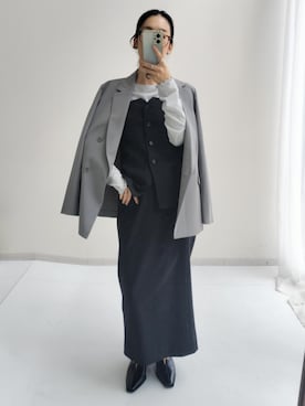 「アイテム（フォーマルスーツ/小物）」を使った、あやぱんさん（レディース・157cm）の夏コーディネート