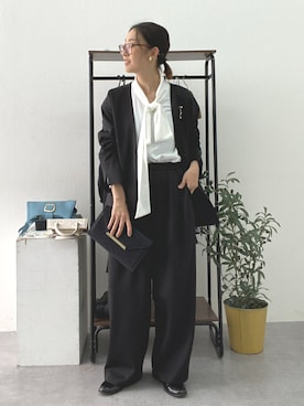 「アイテム（フォーマルスーツ/小物）」を使った、あやぱんさん（レディース・157cm）の冬コーディネート