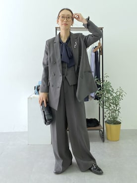 「アイテム（フォーマルスーツ/小物）」を使った、あやぱんさん（レディース・157cm）の冬コーディネート