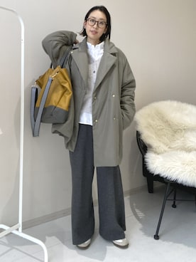 「レディースファッション」｜「アイテム（ジャケット/アウター）」を使った、あやぱんさん（レディース・157cm）の冬コーディネート