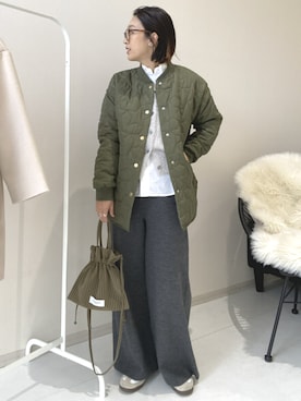 「レディースファッション」｜「アイテム（ジャケット/アウター）」を使った、あやぱんさん（レディース・157cm）の冬コーディネート