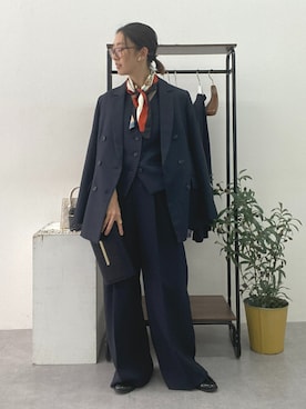 「アイテム（フォーマルスーツ/小物）」を使った、あやぱんさん（レディース・157cm）の冬コーディネート