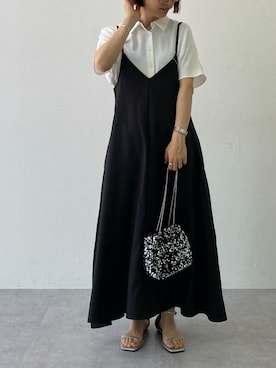 「レギュラー」｜「アイテム（ワンピース/ドレス）」を使った、あやぱんさん（レディース・157cm）の夏コーディネート