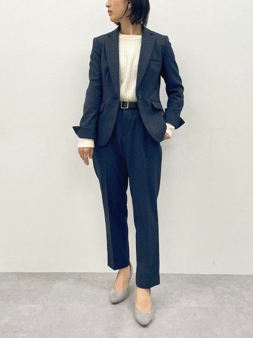 セール】【洗濯機OK・ストレッチ】ウール調9分丈テーパードストレッチ