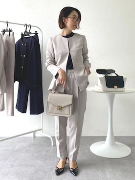 「アイテム（スーツセット）」を使った、あやぱんさん（レディース・157cm）の秋コーディネート