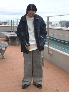 「レディースファッション」｜「アイテム（ジャケット/アウター）」を使った、あやぱんさん（レディース・157cm）の冬コーディネート