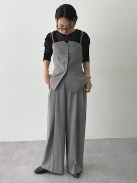 「アイテム（フォーマルスーツ/小物）」を使った、あやぱんさん（レディース・157cm）の夏コーディネート