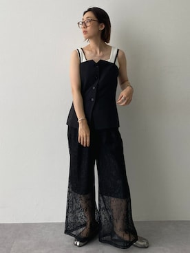 「アイテム（フォーマルスーツ/小物）」を使った、あやぱんさん（レディース・157cm）の夏コーディネート