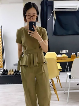 「アイテム（スーツセット）」を使った、あやぱんさん（レディース・157cm）の秋コーディネート