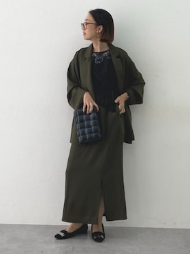 「アイテム（セットアップ）」を使った、あやぱんさん（レディース・157cm）の秋コーディネート