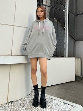 「EVRIS（エヴリス）のアイテム」を使った、MINAMIさん（レディース・163cm）の冬コーディネート