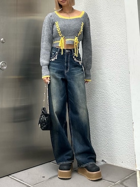 「アイテム（スリッポン）」を使った、MINAMIさん（レディース・163cm）の秋コーディネート