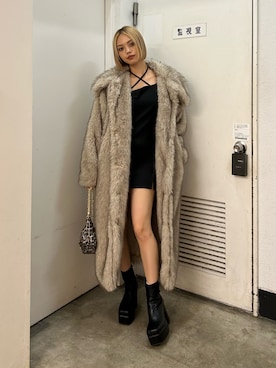 「アイテム（ダッフルコート）」を使った、MINAMIさん（レディース・163cm）の夏コーディネート